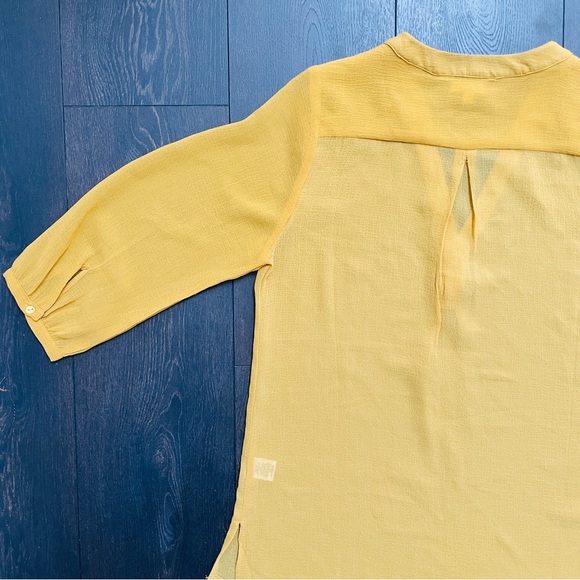 Antilia Femme Yellow Bubble Sleeve Top - Picture 4 of 11